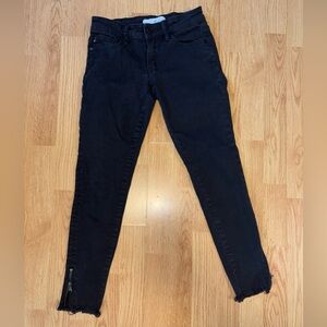 KanCan Black Skinny Jeans with Raw Hem